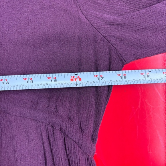 Purple embroidered high-low boho dress, large - Picture 9 of 9